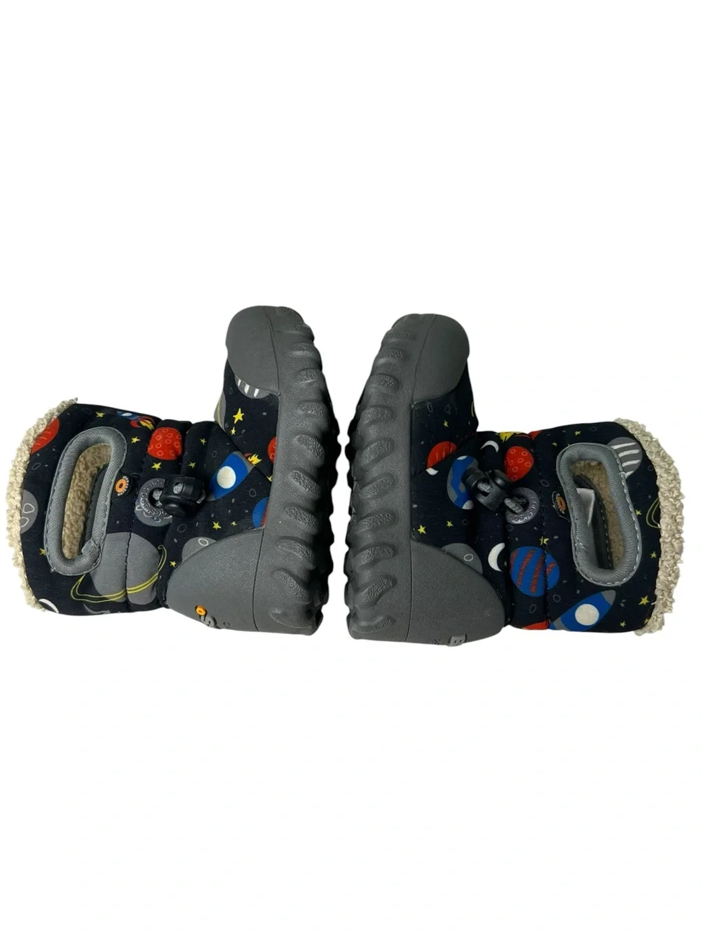 Bogs Infant Size 4 Sherpa Lined Space Print Winter Boots